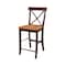 International Concepts X-Back Counter Height Stool, 24" Seat Height, Cinnamon/Espresso S58-6132 - alternate 1
